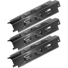 98531 (3-Pack) Porcelain Steel Heat Plate Replacement for Select Gas Grill Models by 11-3/4-Inch, Grill King and Others (14 5/8 