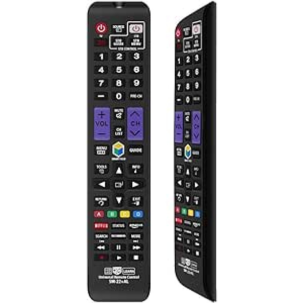 Alkia Universal Remote Control for Almost All Samsung Brand TV/ 3D/ LCD/LED/HDTV/Smart TV, AA59-00666A BN59-01178W BN59-01199F AA59-00638A AA59-00637A AA59-00594A AA59-00600A AA59-00600A AA59-000 582A