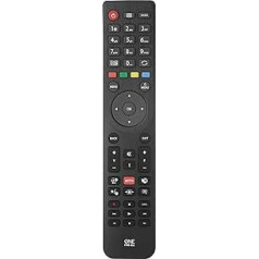 'One for All URC1918 Telefunken TV replacement remote control Works with all TV Black