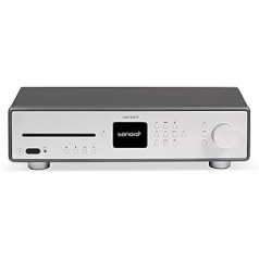 sonoro Maestro HiFi imtuvas su D klasės stiprintuvu, CD grotuvu ir interneto radiju (Bluetooth, FM, DAB Plus, Spotify, Tidal, Amazon, Deezer) Matt Graphite