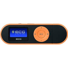 EKG PMP 20 4GB Black & Orange MP3 atskaņotājs - MP3, WMA, WAV; Iekšējā atmiņa 4 GB; Balss ierakstītājs; Austiņu ieeja; USB 2.0; Ausīs ievietojamas austiņas, oranžas/melnas