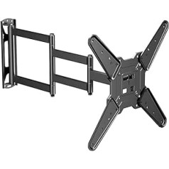 suptek TV Wall Mount, TV Mount Swivelling and Tilting for 23-60 Inch Flat and Curved TVs up to 45 kg, 748 mm Long Extendable Wall Mount TV Max. VESA 400 x 400 mm A1M