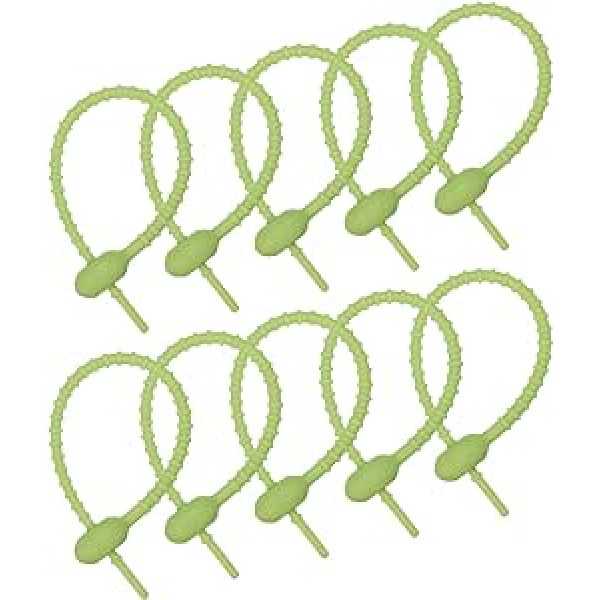 piegādes karte Allzweck-Silikonbinder 17,8 cm, 15 Stück wiederverwendbare Brotbinder, Kabelbinder, Brotbinder, Haushalt Twist Ties, wiederverwendbare Bindebänder (Hellgrün)