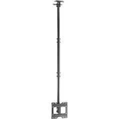 AISENS CT43TSE-053 - Ceiling Mount Eco Rotatable, Tilting and Extendable for Monitor/TV 50 kg from 23 - 42, Black