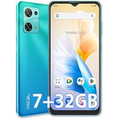 OSCAL viedtālrunis bez līguma, 7 GB RAM, 32 GB ROM, 256 GB TF/SD, C30 (2024) Android mobilais tālrunis lēts 6,5 collu HD+ displejs, 5080 mAh 12 MP kamera, 4G Dual SIM mobilie tālruņi bez Simlock, 3 kartes