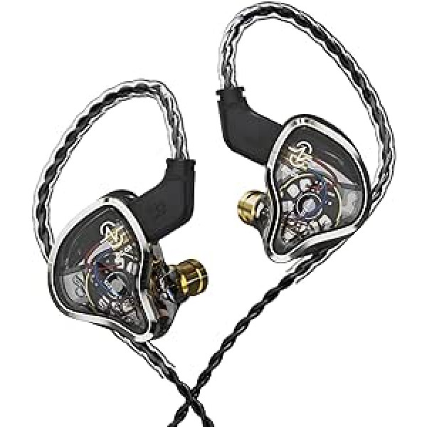 CCZ Warriors Nex 3ba 1DD in-ear austiņas IEM ausu monitoros ar noņemamu dizainu 2Pin 4N OFC kabelis skatuves mūziķiem (sudraba krāsā, bez mikrofona)