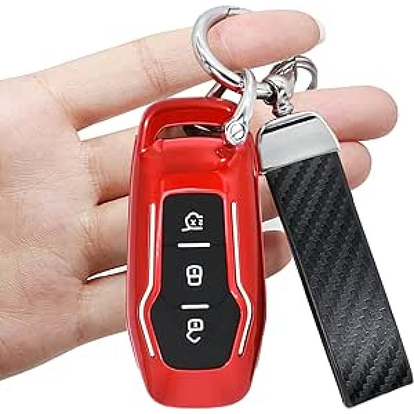 Smart Key Fob Cover Case tālvadības pults, 3 pogu tālvadības pults automašīnas atslēgas vāciņa korpuss, silikona aizsargapvalks, piemērots Ford Ranger Fusion Fiesta Mondeo Mk4 Escort Everest