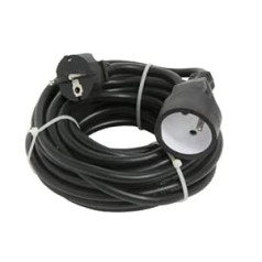 Debflex 335263 Verlängerung Kunststoffmantelleitung HO5VV-F 3G1,5, Aufhängen, 10 m, Schwarz