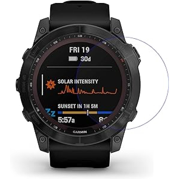 LOKEKE saderīgs ar Garmin Epix Pro 51 mm rūdīta stikla ekrāna aizsargu, Premium rūdīta stikla ekrāna aizsargu, saderīgs ar Garmin Epix Pro 51 mm/Fenix 7X, izgatavots no īsta stikla