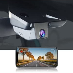 Fitcamx Dash Cam saderīga ar VW ID.3 2020-2024 & Seat Cupra Born, automašīnas kamera WiFi UHD 2160P, nakts redzamība, OEM Volkswagen piederumi, G-sensors, cilpas ierakstīšana, WDR Dashcam 4K, Plug & Play, 64 GB