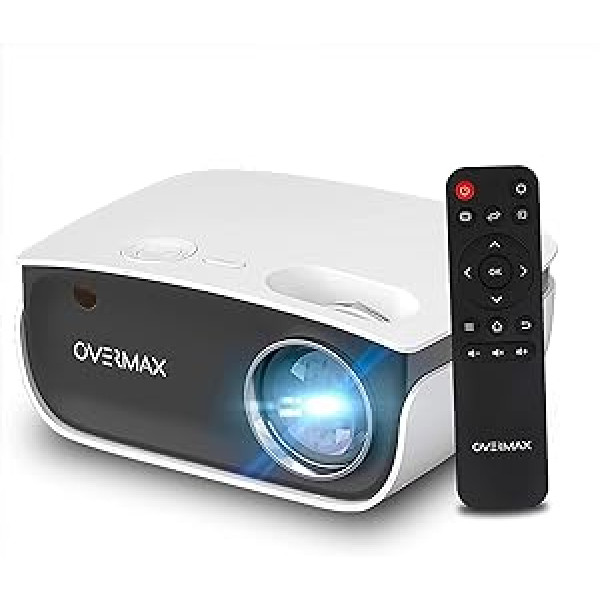 Overmax Multipic Full HD projektors, LED projektors, attēla izmērs no 35 līdz 120 collām, tālvadības pults, mājas kinozāles projektors, mājas kinozāle, projektors ar skaļruni