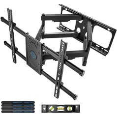 deleyCON Universal TV Wall Mount 32 - 75 Inches (81 - 190 cm) Tiltable Swivelling Maximum Load 66 kg up to VESA 600 x 400 mm Wall Distance Variable