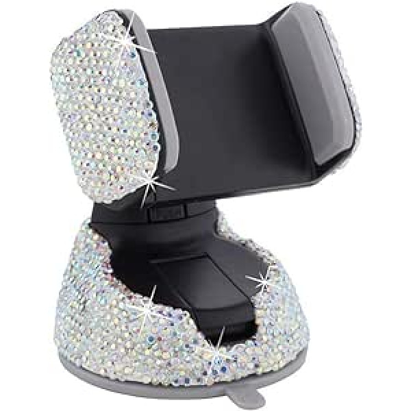 Automašīnas mobilā telefona turētāja ventilācija, 360 grādu rotācija Bling Glitter Rhinestone dekorācijas mobilā telefona turētājs automašīnas mobilā tālruņa turētājam viedtālruņa mobilā tālruņa turētājs Informācijas panelis sad