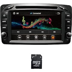 Amaseaudio Wince automašīnas radio, 2 din, savietojams ar Benz W168 W203 W209, 7 collu skārienekrāns, iebūvēts DVD atskaņotājs, atbalsta GPS navigāciju (ieskaitot SD karti ar karti), USB ports