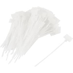 piegādes karte 100 PCS Zip Kabelbinder Ethernet RJ45 RJ12 Wire Power Kabel etiķetes marķējums Tags