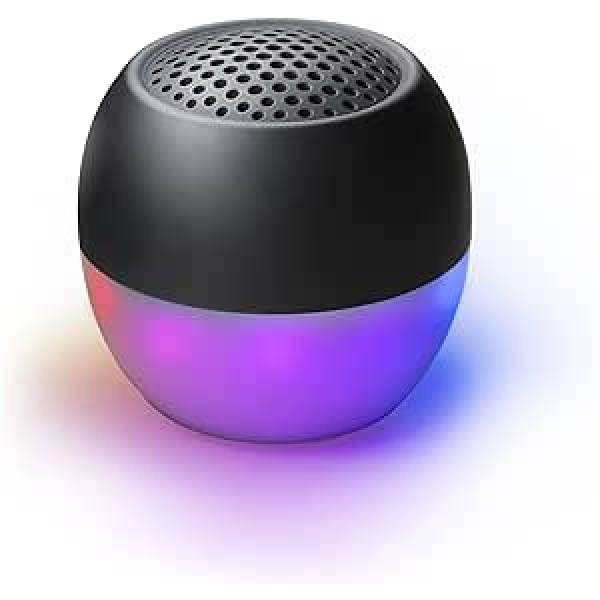 Boompods Soundflare ilgtspējīgs pārnēsājams mini Bluetooth skaļrunis, izgatavots no plastmasas, kas savienots ar okeānu, āra skaļrunis mazs, IPX6 ūdensizturīgs, 5 stundu atskaņošanas laiks, mikro, melns