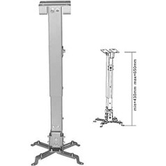 Maclean MC-581 Universal Beamer Deckenhalterung Halter Beamerhalterung, Maximale Balstung: bis zu 20 kg, Neigungswinkelverstellung: -15° / +15°