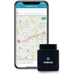 VIMCAR elektroniskā autovadītāja žurnāla nodokļu dienesta veidlapa OBD2 spraudnis iesk. 12 mēnešu programmatūras licence Automātiskā ierakstīšana GPS EU SIM karte Universāla iesk. Elektriskie transportlīdzekļi, kas ir saderīgi ar Android 