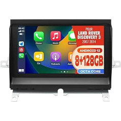 Kymmtun Car Radio Android 12, kas paredzēts Land Rover Discovery 3 / LR3 / L319 (2004-2009), Multimedia Wireless CarPlay 7 collu IPS 8 GB RAM + 128 GB ROM automašīnas radio