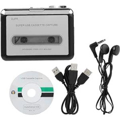 Zerone Portable Tape to PC Tape Recorder, MP3 Player, Music Player, Digital Audio for Laptop and PC