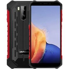 Ulefone Armor X9 Android 11 4G āra mobilais tālrunis bez līguma, astoņkodolu 3GB + 32GB, 5,5 collu IP68 robusts viedtālrunis, divas SIM kartes, 13MP zemūdens trīskāršā kamera, 5000 mAh, sejas atbloķēšana, NFC sarkans