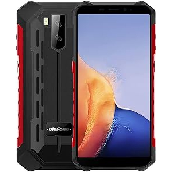 Ulefone Armor X9 Android 11 4G āra mobilais tālrunis bez līguma, astoņkodolu 3GB + 32GB, 5,5 collu IP68 robusts viedtālrunis, divas SIM kartes, 13MP zemūdens trīskāršā kamera, 5000 mAh, sejas atbloķēšana, NFC sarkans