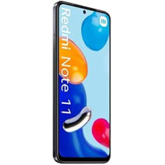 Xiaomi Redmi Note 11 viedtālrunis 6,43 collu FHD+ DotDisplay, 90Hz FHD+ AMOLED DotDisplay, 50MP Al Quad kamera, 5000mAh (tips) akumulators, Dual SIM 4G 128GB Graphite Grey [globālā versija]