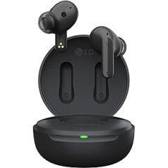 LG Tone Free DFP5 in-ear Bluetooth austiņas ar Meridian Sound un Active Noise Cancellation (ANC), saderīgas ar Siri un Google Assistant, TONE-DFP5.CDEULLK Black