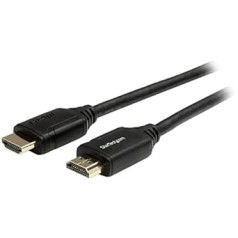 StarTech.com 2 m Premium Certified HDMI 2.0 Cable with Ethernet - High Speed Ultra HD 4K 60Hz HDMI Connection Cable HDR10 - HDMI Cable (Male/Male) - for UHD Monitors/TVs/Displays (HDMM2MP)