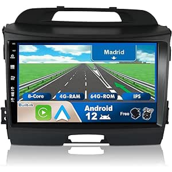 JOYX Android 12 automašīnas radio ar 2.5D der Kia Sportage (2010-2015) - [4G+64G] - Iebūvēts DSP/Carplay/Android automašīna - LED atpakaļgaitas kamera bez maksas - 9 collas - ar stūres vadību 4G WiFi BT5.0 DAB