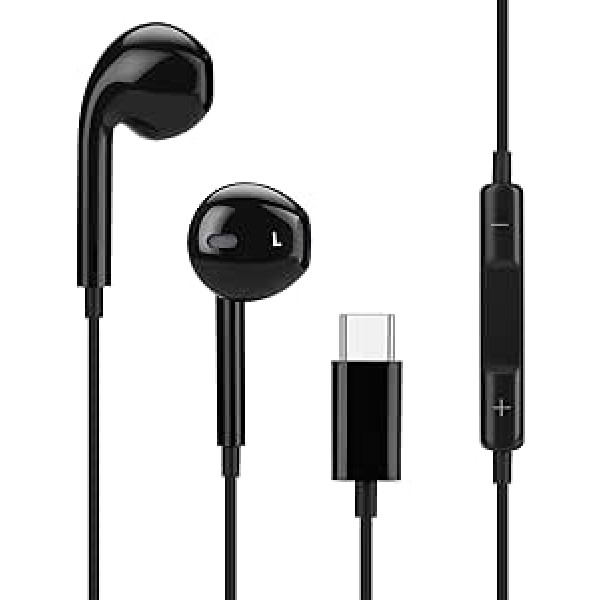 USB C In Ear Kopfhörer Ohrhörer austiņas Mirkofon saderīgas ar Typ C iPhone 15 Plus Pro Max Samsung Galaxy Z Flip 5 Z Fold 5 S23 Ultra S22 S21 S20 10 Huawei Mate Xiaomi