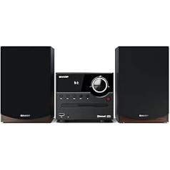 SHARP XLB512BR Mikro skaņas sistēma 45W FM radio Bluetooth USB CD MP3 Brūns