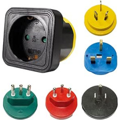 as - Schwabe World Travel Plug - International Travel Plug for Over 100 Countries - Universal Travel Adapter for Asia, Australia, America, Africa and Europe - International Power Adapter I 90253