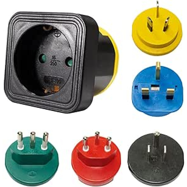 as - Schwabe World Travel Plug - International Travel Plug vairāk nekā 100 valstīm - Universāls ceļojumu adapteris Āzijai, Austrālijai, Amerikai, Āfrikai un Eiropai - Starptautiskais strāvas adapteris I 90253