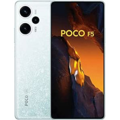 Xiaomi Poco F5 viedtālrunis 8 GB + 256 GB Snapdragon 7+ Gen 2 6,67 collu 120 Hz OLED displejs 5000 mAh akumulators 67 W Ātrās uzlādes 64 MP kamera (globālā versija, balta