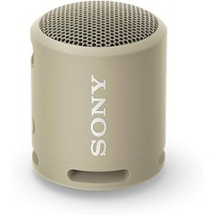 Sony SRS-XB13 Bluetooth skaļrunis, kompakts, izturīgs, ūdens izturīgs, ar papildu basiem, 16h akumulatora darbības laiks - bēšs