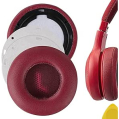 Geekria QuickFit aizstājējproteīna ādas ausu spilventiņi priekš JBL E35, E45bt, E45 austiņu ausu spilventiņi, austiņu ausu kausu remonta daļas (sarkanas)