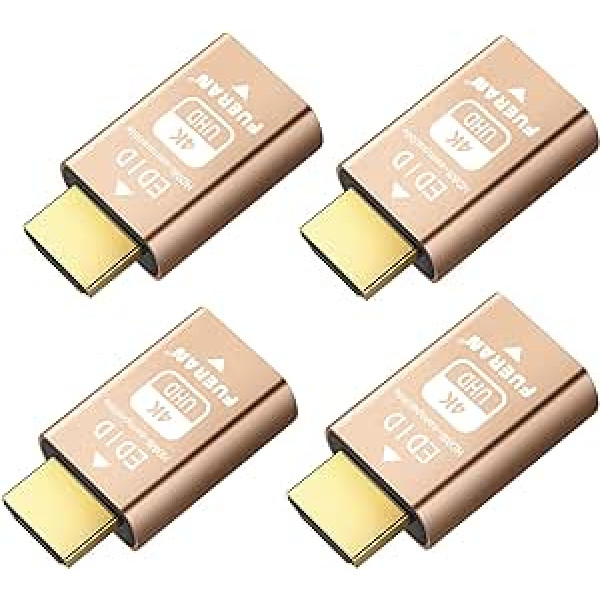 FUERAN Edid emulatora adapteris (4 paaudzes) HDMI saderīgs ar Mac Thunderbolt uz HDMI slēdžiem paplašinātāju AV uztvērēja video sadalītāju (4K-4P)