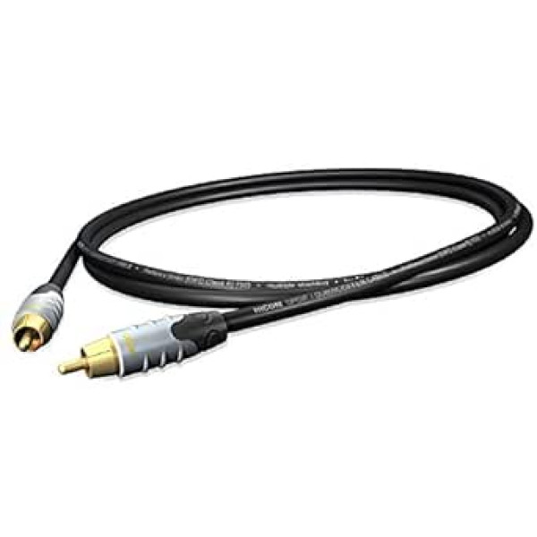 HICON Ambience HIA-C1C1-0500 zemfrekvences skaļruņa kabelis ar ekranētu RCA kabeli Digitālais audio SPDIF RCA / video 75 omi