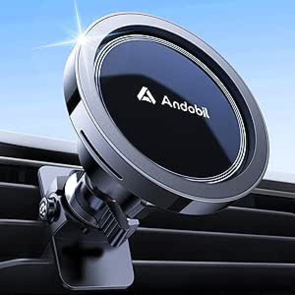 andobil For Smart MagSafe Car Mount [Flexible Magnet] Mobile Phone Holder Car, Magnetic Mobile Phone Holder Car, Magsafe Ventilation Car Mobile Phone Holder for iPhone 15/14/13 Pro Max and Smartphone