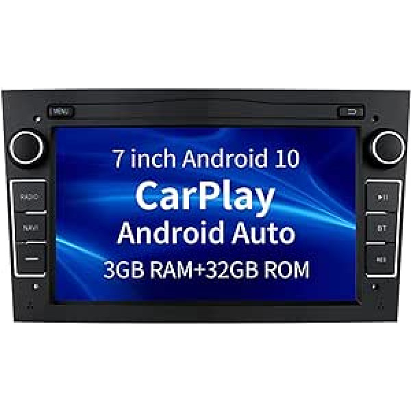 HIZPO 7 collu skārienekrāna automašīnas stereo iekārta, kas piemērota Vauxhall Holden, saderīga ar Apple Carplay Android Car — Bluetooth, GPS navigācija AM/FM audio atbalsts USB tualetes atpakaļgaitas kamera (melna)