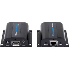 Neoteck HDMI paplašinātājs ar IR paplašinājumu 60 m HDMI atkārtotājs 1080P 3D HDMI Ethernet tīkla paplašinātājs, izmantojot vienu RJ45 Cat6 Cat7 kabeli datoram DVD Sky HD Box PS3 PS4 satelīta kaste utt.