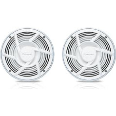 Pioneer TS-ME650FS jūras klases 2-virzienu koaksiālais skaļrunis (250 W), 16,5 cm, IPX7 aizsardzība, uzstādīšanas dziļums 60 mm, melnbalts režģis