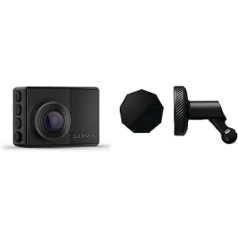 Garmin Dash Cam 67W — kompakta paneļa kamera ar automātisku negadījumu noteikšanu, 2 collu un Dash Cam magnētiskais turētājs — Garmin Dash Cams, drošs stiprinājums, diskrēts dizains