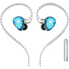 Hidizs MS1-Rainbow In-Ear Monitor Austiņas, Augstas izšķirtspējas IEMS Austiņas ar Noņemamu Kabeli, Polimēru membrānas HiFi Bass Trokšņu slāpējošas Sporta Austiņas Android Viedtālruņiem