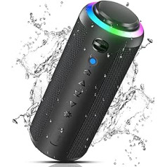 VOSFEEL Bluetooth skaļrunis, IPX7 30H Bluetooth Music Box bezvadu, Dual Bass Stereo skaļrunis, Micro TF karte mobilajam tālrunim un personālajam datoram