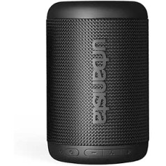 Urbanista Memphis bezvadu skaļrunis Bluetooth 5.2 dubultā savienošana pārī, pārnēsājams skaļrunis IPX5 ūdensizturīgs, 12h atskaņošanas laiks, pogu vadība, skaļa stereo skaņa, āra skaļrunis, melns