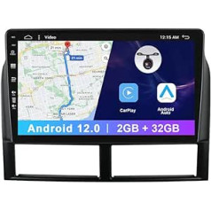 9 collu 2 DIN Android 12 automašīnas radio stereo ierīcei Jeep Grand Cherokee 2004-2006 radio ar GPS navigāciju Atbalsta Bluetooth DAB+ USB Carplay WiFi 4G MirrorLink RDS USB 2G + 32G