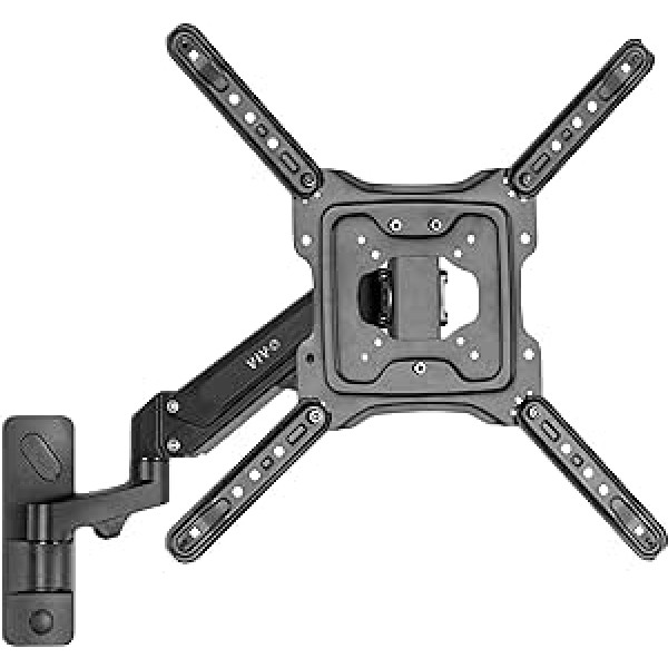 VIVO Premium Aluminium Single TV Wall Mount for 23 to 55 Inch Screens, Adjustable Arm, Fits VESA 400 x 400, Black, MOUNT-G400B