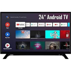 Toshiba 24WA2063DA 24 collu televizors/Android TV (HD-Ready, Smart TV, Play veikals un Google palīgs, trīskāršais uztvērējs, Bluetooth)